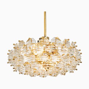 Gilt Brass and Crystal Glass Chandelier by Kinkeldey, Germany, 1970s-UGR-1086342