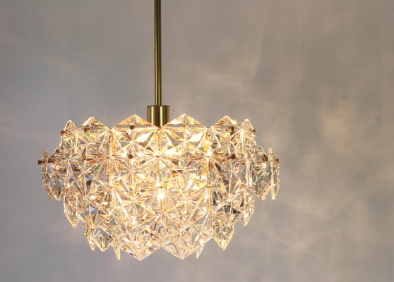 Gilt Brass and Crystal Glass Chandelier from Kinkeldey, Germany, 1970s-UGR-1085742