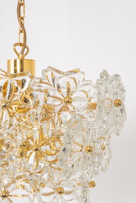 Gilt Brass and Crystal Glass Chandelier, Germany, 1970s-UGR-1085423