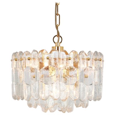 Gilt Brass and Crystal Glass Light Chandelier Palazzo from Kalmar, Austria, 1970s-UGR-1085862