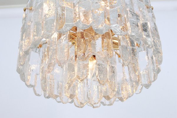 Gilt Brass and Crystal Glass Light Chandelier Palazzo from Kalmar, Austria, 1970s-UGR-1085862