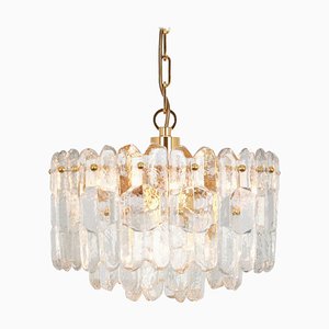 Gilt Brass and Crystal Glass Light Chandelier Palazzo from Kalmar, Austria, 1970s-UGR-1085862