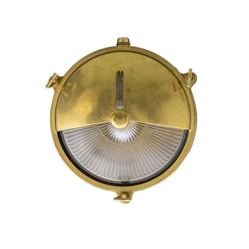 Gilt Brass and Glass Wall Lights, Set of 2