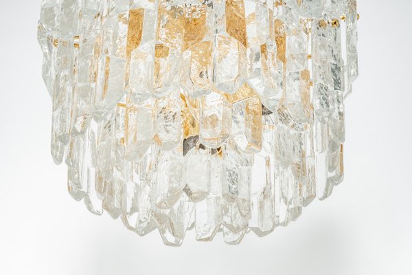 Gilt Brass and Murano Glass Palazzo Chandelier, Kalmar, Austria, 1970s-UGR-1085242