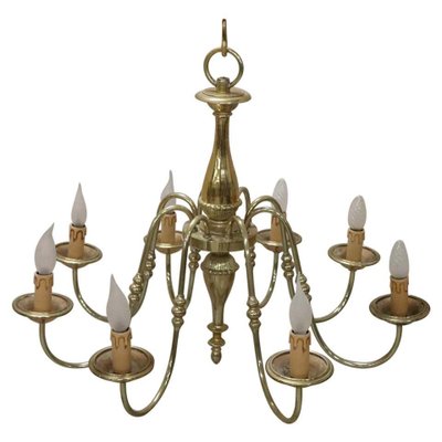 Gilt Brass Ceiling Lamp, 1950s-DCO-852562