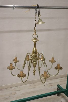 Gilt Brass Ceiling Lamp, 1950s-DCO-852562