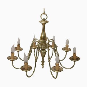 Gilt Brass Ceiling Lamp, 1950s-DCO-852562