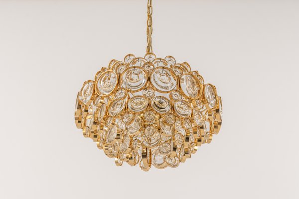 Gilt Brass Chandelier by Sciolari Design for Palwa, Germany, 1970s-UGR-1294408