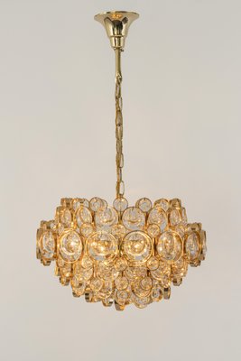 Gilt Brass Chandelier by Sciolari Design for Palwa, Germany, 1970s-UGR-1294408