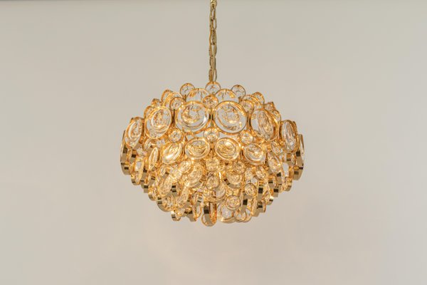 Gilt Brass Chandelier by Sciolari Design for Palwa, Germany, 1970s-UGR-1294408