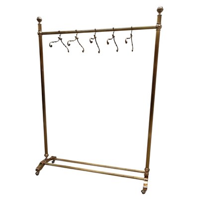 Gilt Brass Clothing Rail by Milo Baughman, Italy, 1970s-EUP-1188346