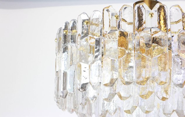 Gilt Brass Crystal Glass Light Fixture from Kalmar, Austria, 1970-UGR-1085697