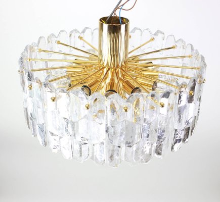 Gilt Brass Crystal Glass Light Fixture from Kalmar, Austria, 1970-UGR-1085697