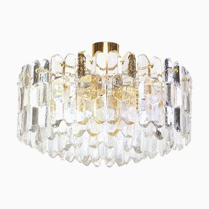 Gilt Brass Crystal Glass Light Fixture from Kalmar, Austria, 1970-UGR-1085697