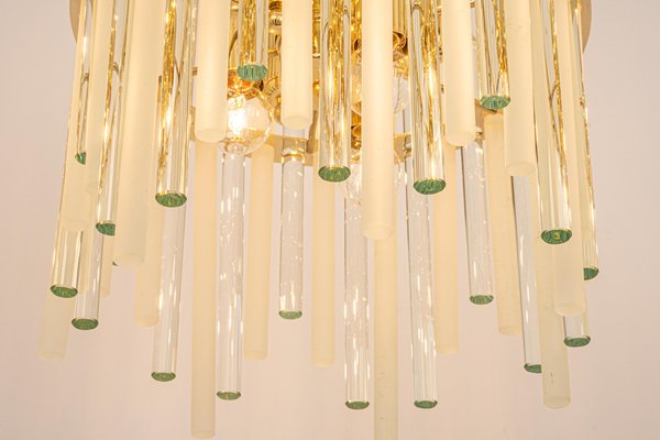 Gilt Brass & Crystal Glass Rods Chandelier by C.Palme, Germany, 1970s-UGR-1195100