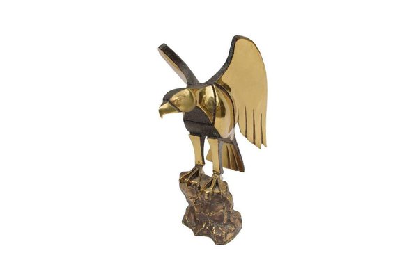 Gilt Brass Eagle Sculpture by Daniel Chassin, 1990s-CEJ-626773