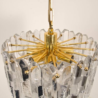 Gilt Brass & Glass Palazzo Light Fixtures by J. T. Kalmar, 1970, Set of 7-VDW-995275