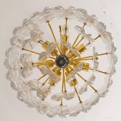 Gilt Brass & Glass Palazzo Light Fixtures by J. T. Kalmar, 1970, Set of 7-VDW-995275