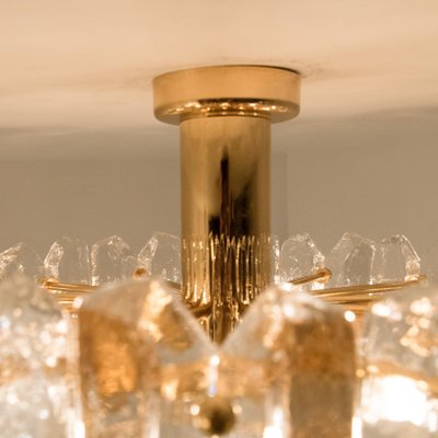 Gilt Brass & Glass Palazzo Light Fixtures by J. T. Kalmar, 1970, Set of 7-VDW-995275