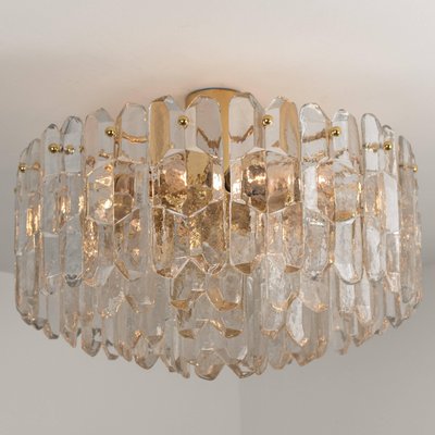 Gilt Brass & Glass Palazzo Light Fixtures by J. T. Kalmar, 1970, Set of 7-VDW-995275