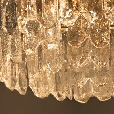 Gilt Brass & Glass Palazzo Light Fixtures by J. T. Kalmar, 1970, Set of 7-VDW-995275