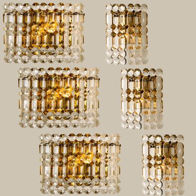 Gilt Brass, Metal and Crystal Glass Sconce from Kinkeldey, 1970s-VDW-994099