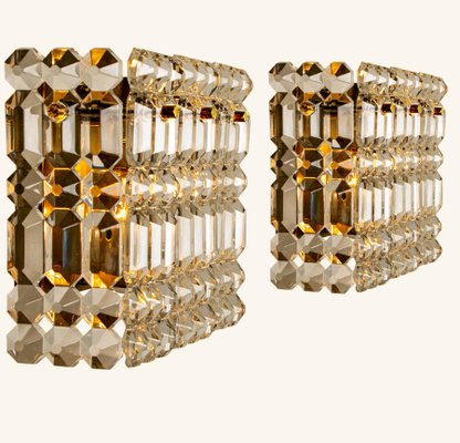 Gilt Brass, Metal and Crystal Glass Sconce from Kinkeldey, 1970s-VDW-994099