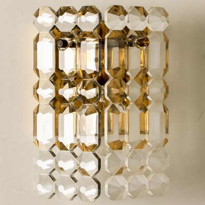 Gilt Brass, Metal & Crystal Glass Sconces Wall Lights from Kinkeldey, 1960s, Set of 2-VDW-770003