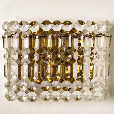 Gilt Brass, Metal & Crystal Glass Sconces Wall Lights from Kinkeldey, 1960s, Set of 2-VDW-770004