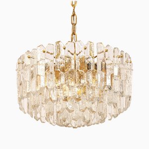 Gilt Brass & Murano Glass Palazzo Chandelier from Kalmar, Austria, 1970s-UGR-1123005