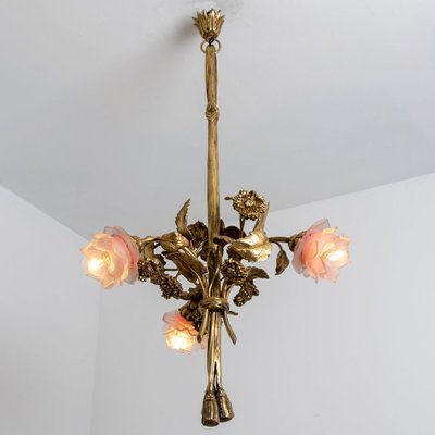 Gilt Bronze and Glass Chandelier, France, 1890-VDW-2028619