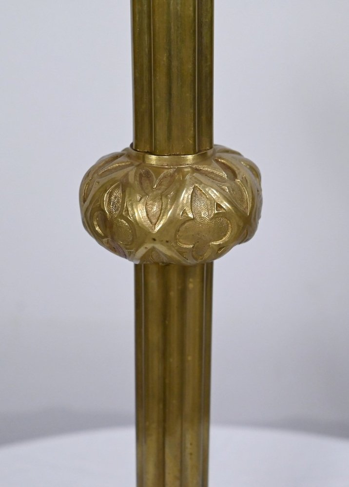 Gilt Bronze Candleholder Table Light, Late 19th Century