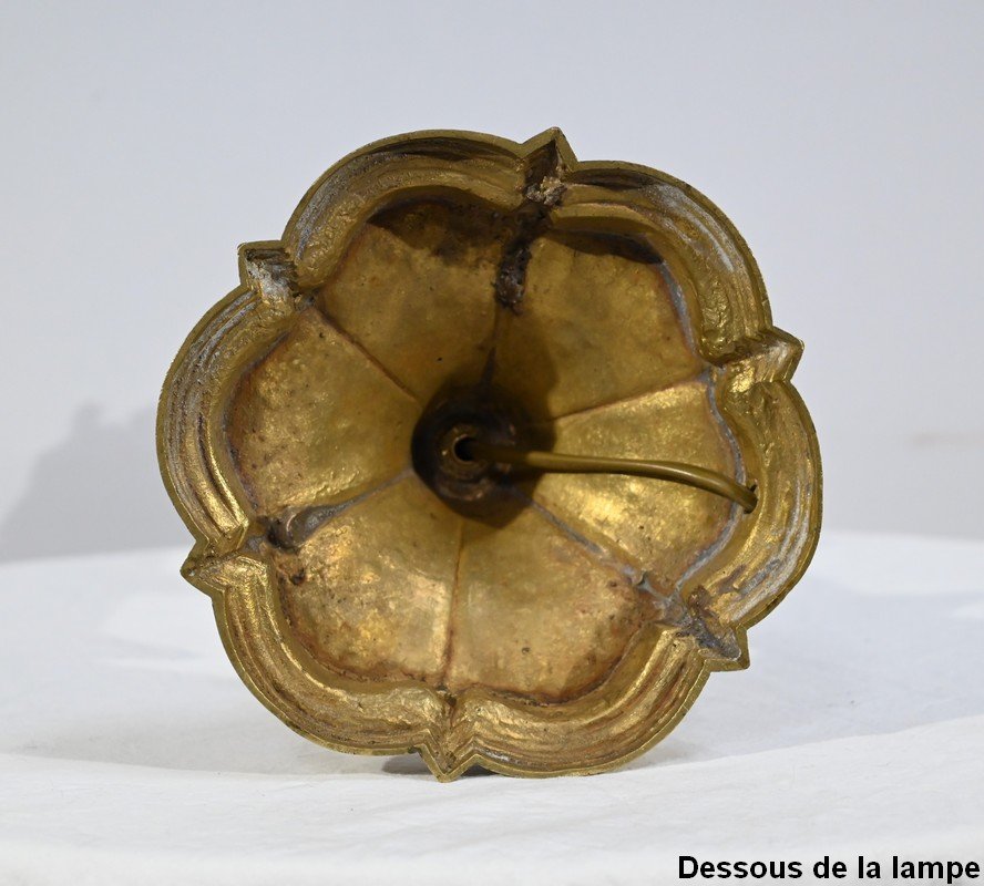 Gilt Bronze Candleholder Table Light, Late 19th Century