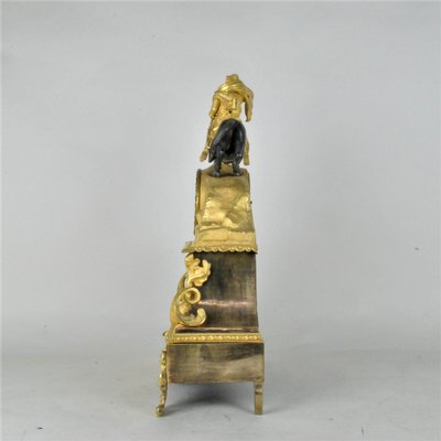 Gilt Bronze Clock Depicting Napoleon Crossing the Alps, 19th Century-SYQ-1009970