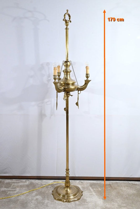 Gilt Bronze Floor Lamp, Late 19th Century