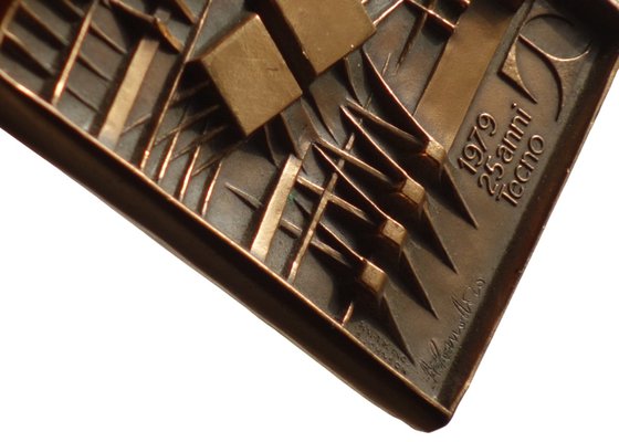 Gilt Bronze Medal by Arnaldo Pomodoro for Tecno, 1979-KGD-1822950