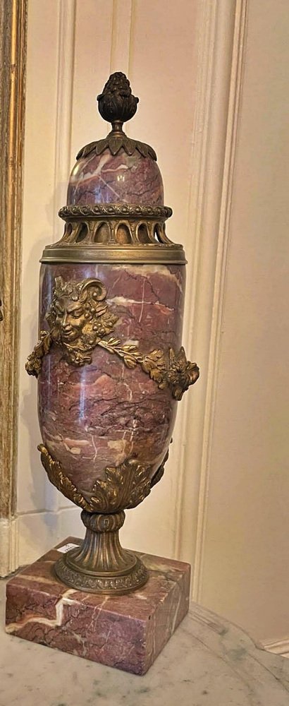 Gilt Bronze Perfume Burner Vases, 19th Century, Set of 2