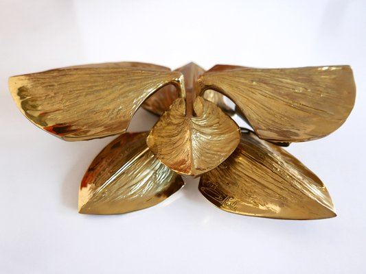 Gilt Bronze Sconce by Chrystiane Charles for Charles Et Fils, Paris, 1980s-WPT-1152676