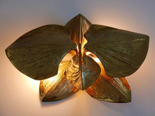 Gilt Bronze Sconce by Chrystiane Charles for Charles Et Fils, Paris, 1980s-WPT-1152676