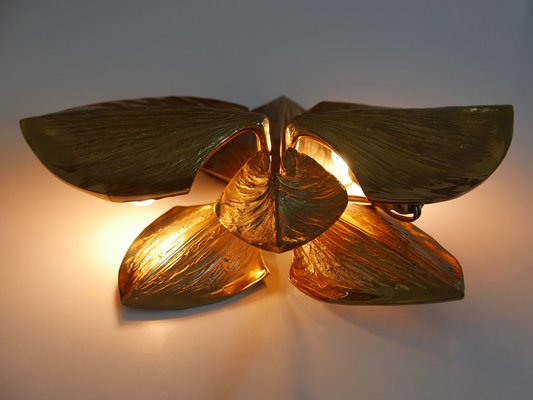 Gilt Bronze Sconce by Chrystiane Charles for Charles Et Fils, Paris, 1980s-WPT-1152676