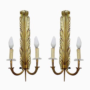 Gilt Bronze Sconces, 1950s, Set of 2-RVK-911178