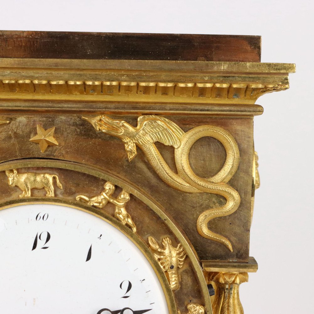 Gilt Bronze Table Clock by Robert & Courvoisier