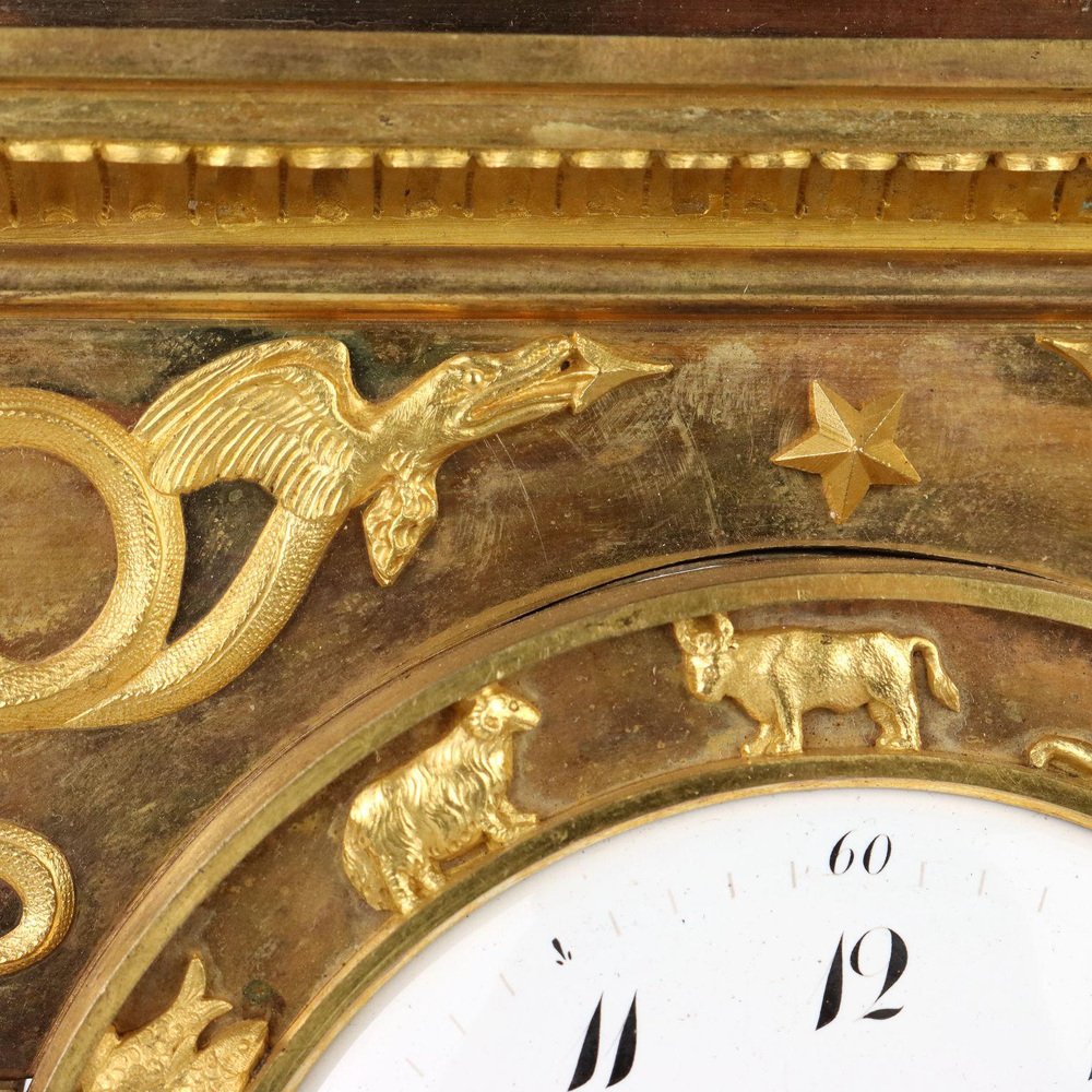 Gilt Bronze Table Clock by Robert & Courvoisier