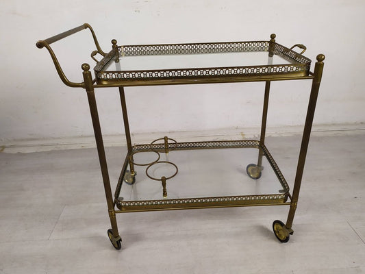 Gilt Serving Bar Cart, 1970s