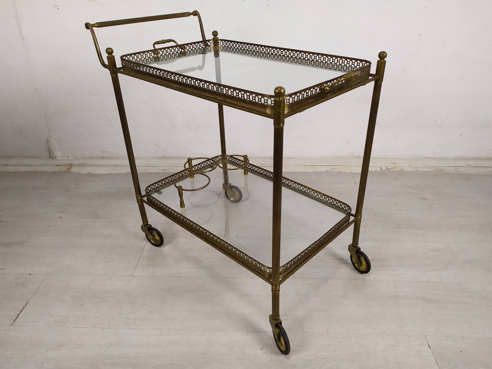 Gilt Serving Bar Cart, 1970s