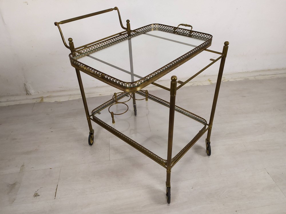 Gilt Serving Bar Cart, 1970s