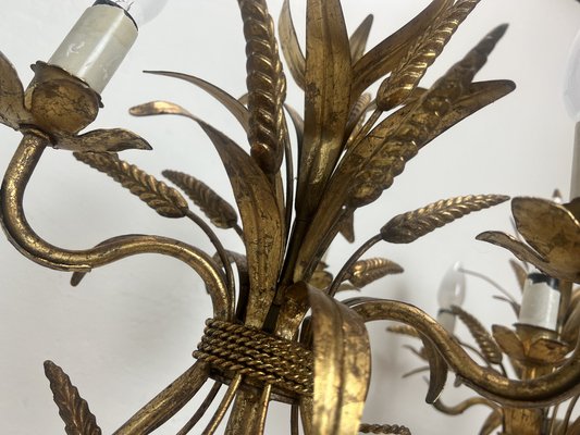 Gilt Sheaf of Wheat Table Lamps attributed to Hans Kögl, 1960s, Set of 2-WZZ-1385590