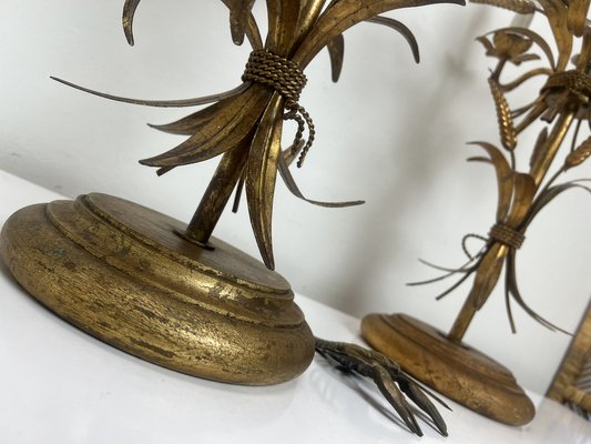 Gilt Sheaf of Wheat Table Lamps attributed to Hans Kögl, 1960s, Set of 2-WZZ-1385590