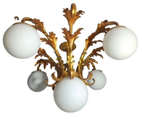 Gilt Sun Chandelier, 1950s