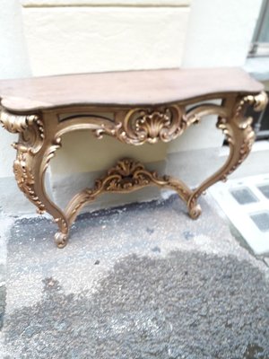 Giltwood Console Table, 1940s-AKA-725436